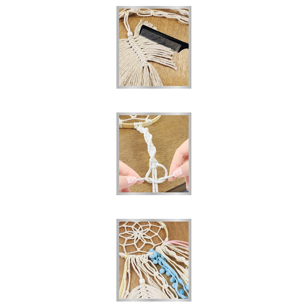 Macrame Dreamcatcher Kit - Suitable for 8 to 13+ yrs Illustrated instruction sheet