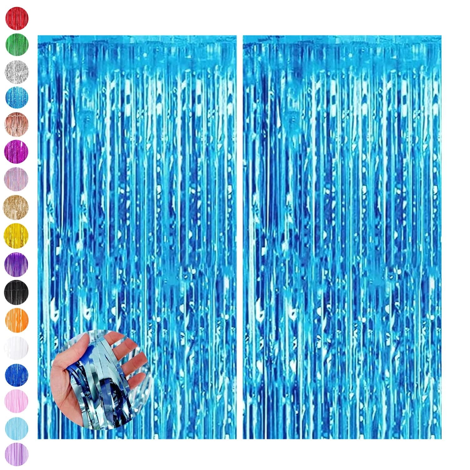 aisszhao Foil Fringe Tinsel Backdrop - 2pcs Birthday