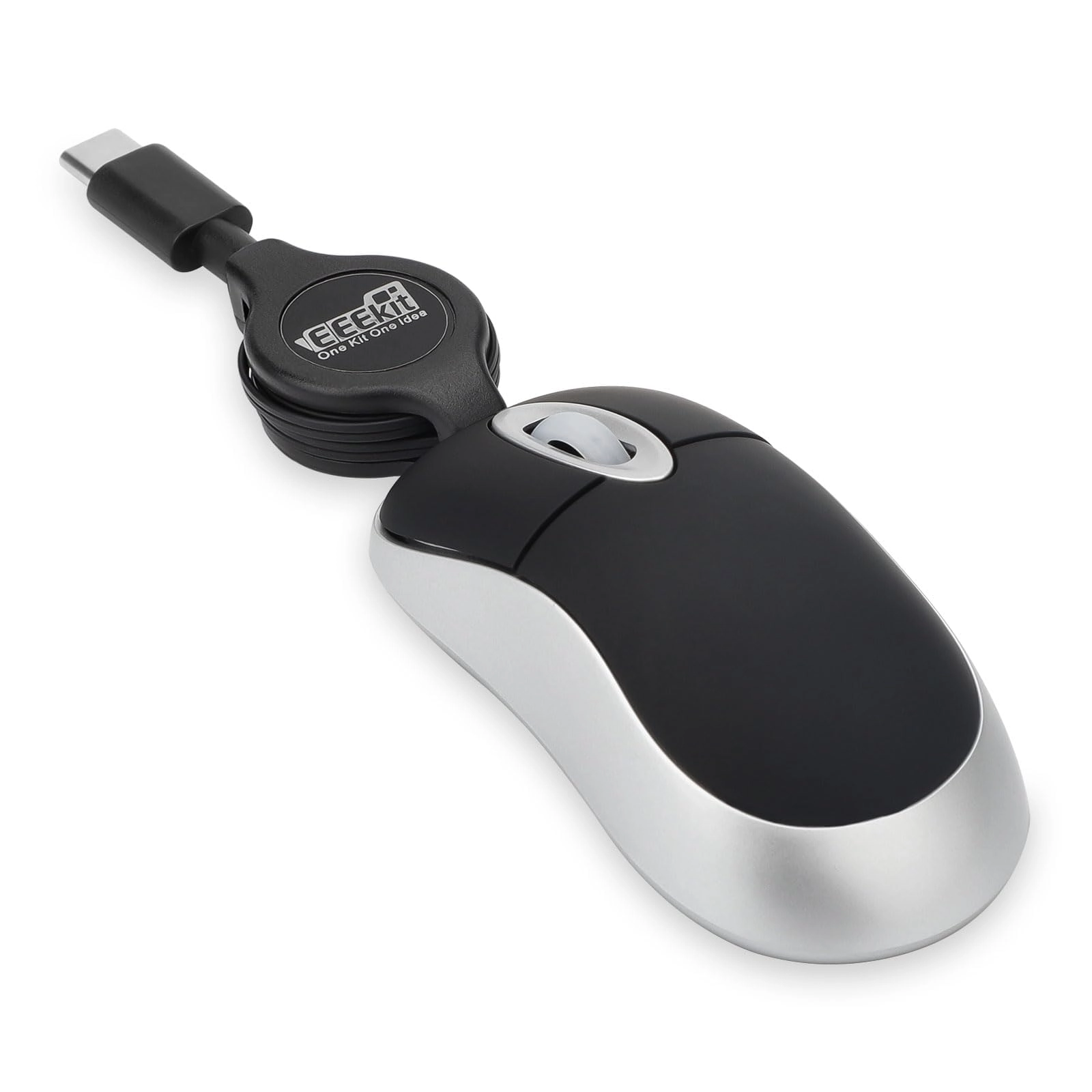 Mini Retractable Cable Mouse - USB Wired Pack