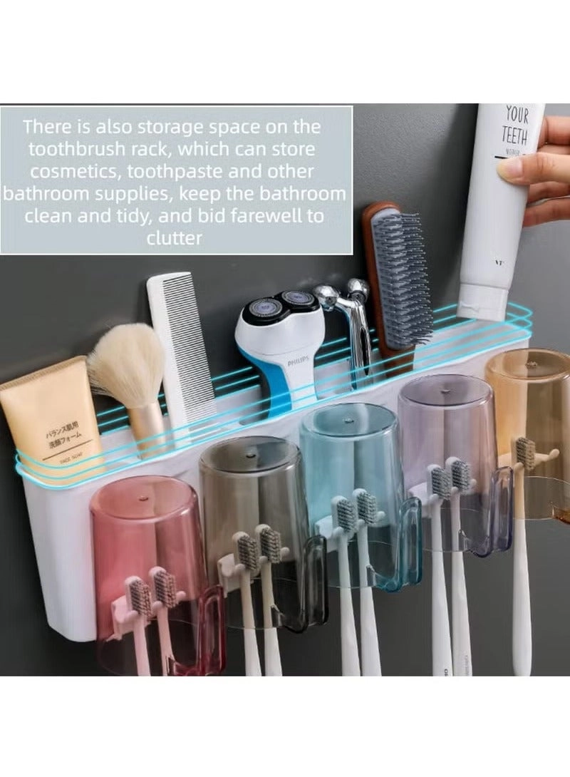 Toothbrush Holder - 5 Wall Mounted