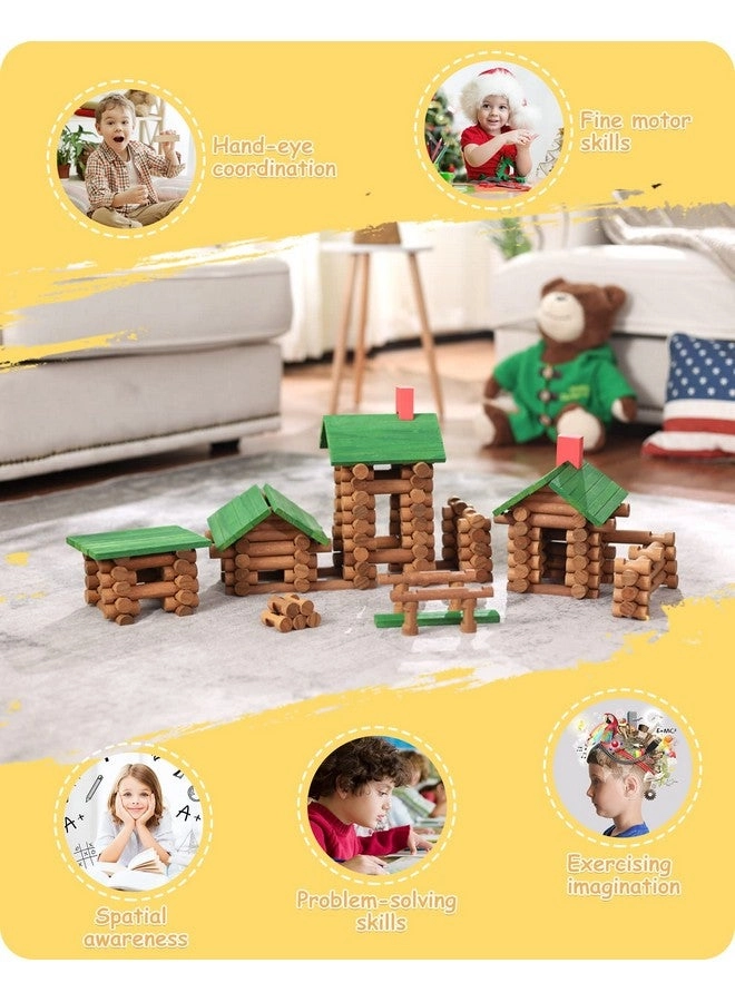 Wooden Log Cabin Set (20-353) - 300 PCS 3+ Kids