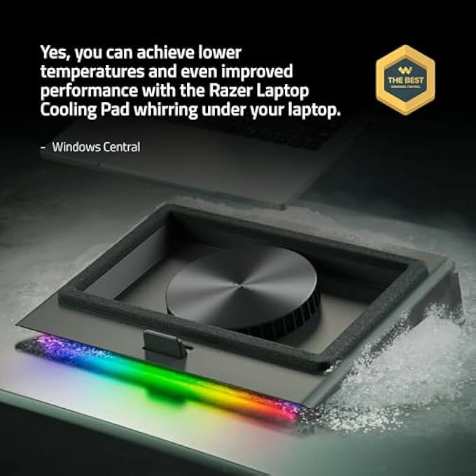 Laptop Cooling Pad Stand - Quiet Fan Height Adjustable USB Interfaces