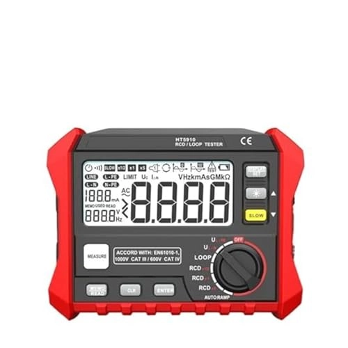 FVGshshDH Digital Resistance Meter - 4.7 inch LCD 1000 Data Storage 0~440V