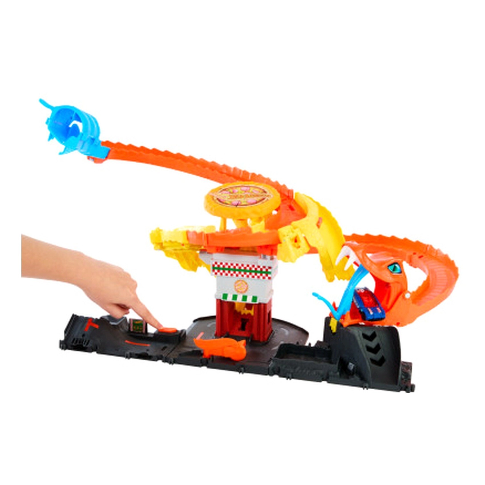 City Toy Car Track Set Pizza Cobra Attack