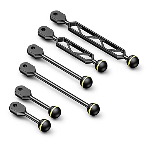 Seafrogs YS Head Adapter Arm - 1" Ball 5.5''/14 cm Aluminum Alloy