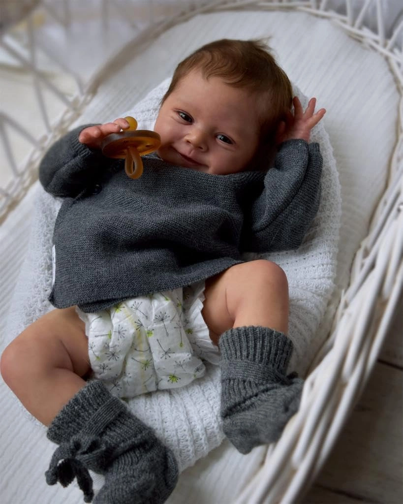 Reborn Baby Doll - 18'' Soft Weighted Cloth Body & Vinyl Limbs African American Ages 3+