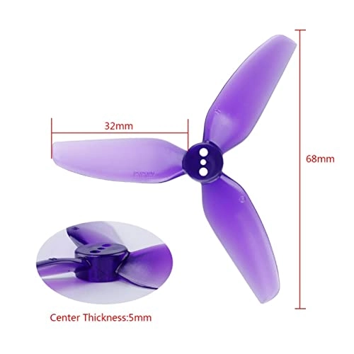 3X1.6X3 3-Blade PC Propeller - 4Pairs Gray 1.5mm