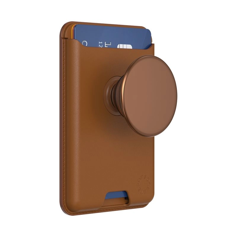 PopSockets PopWallet+ - Leather MagSafe Cognac