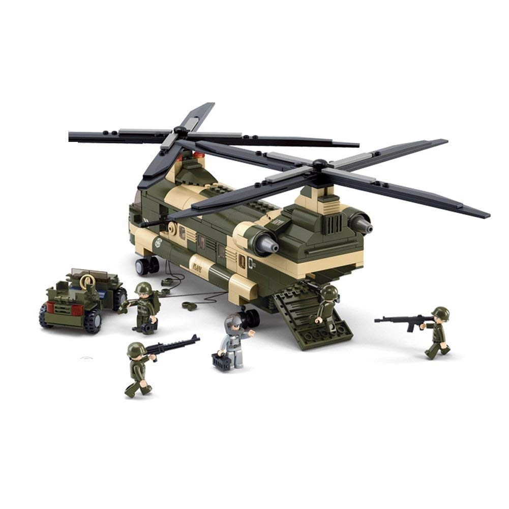 Sluban Transport Helicopter - 5 Soldier 520 pcs