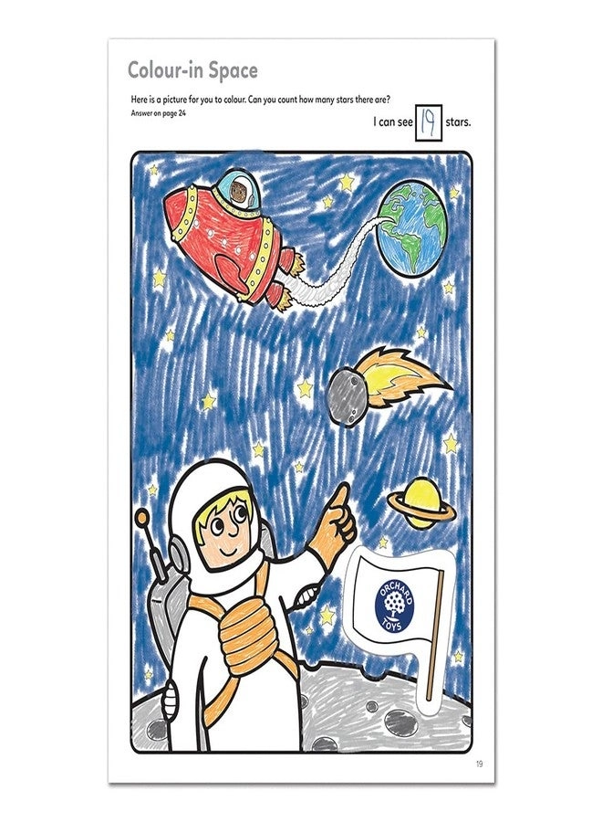 Outer Space + Animals + 1 to 20 Numbers Sticker Colouring Book - 3 to 7 Years 3 pieces
