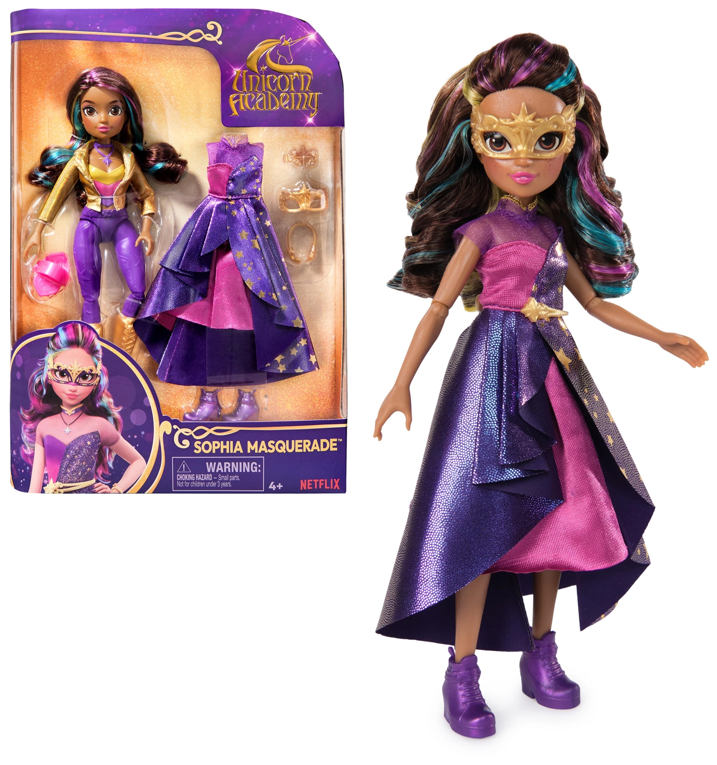 Spin Master Sophia Masquerade Ball Doll - 9.5” 9 Accessories Ages 4+