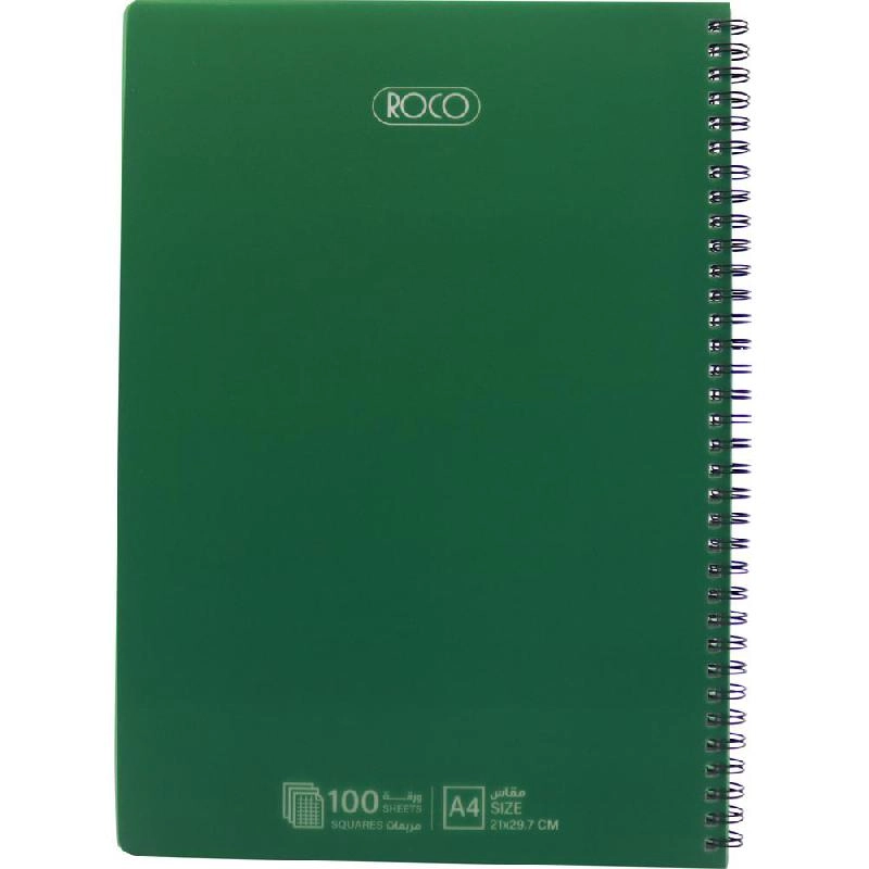 Notebook 19 X 26 cm Spiral - Grid 100 Sheets