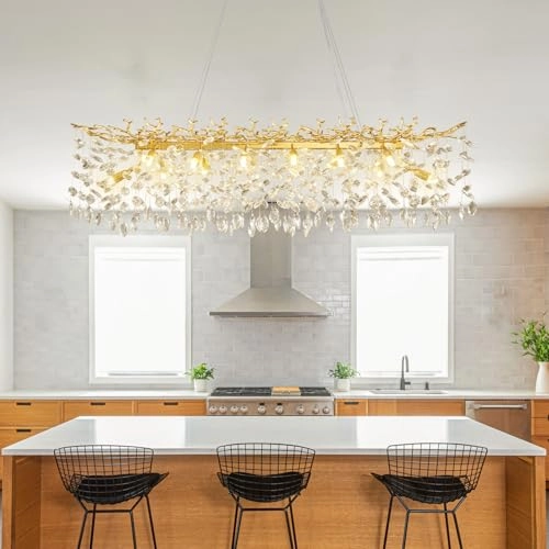 Modern Crystal Chandelier - 3000 Kelvin Dimmable