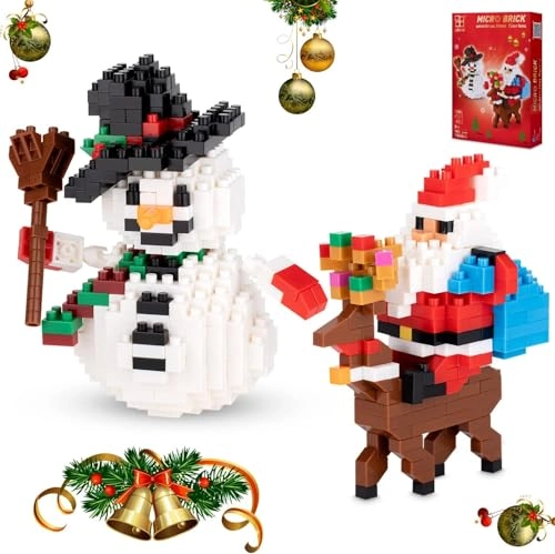 Unseki Micro Brick Christmas Building Set - 720 pcs