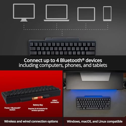 Happy Hacking Keyboard Professional Hybrid Type-S - Blank Wireless