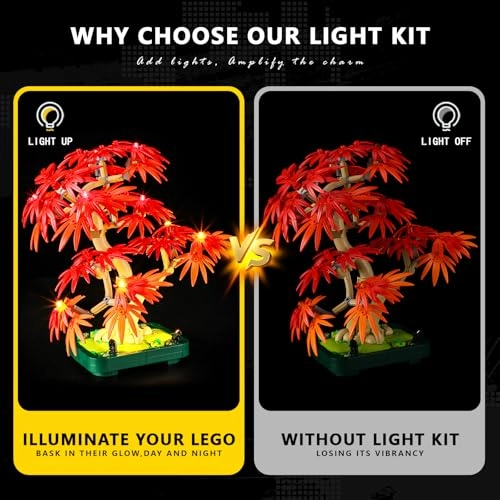 Light Kit for LEGO 10348 Japanese Red Maple Bonsai Tree - Plastic Japanese Red Maple Bonsai Tree