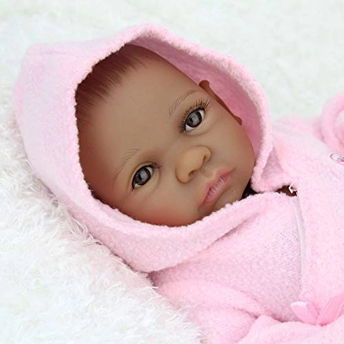 Reborn Baby Doll - 10 inch 25 cm Silicone black skin Ages 3 months+