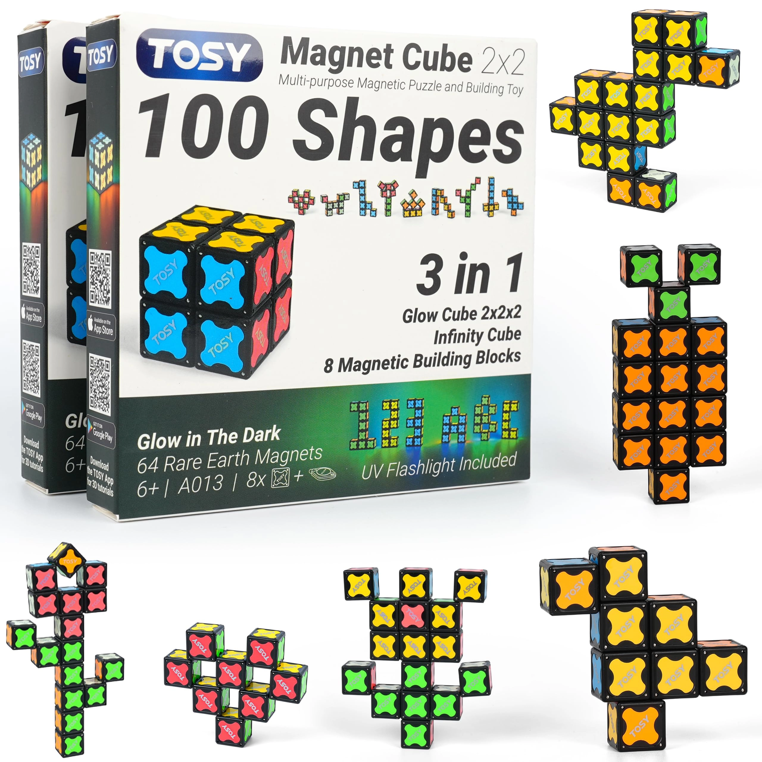 Magnet Cube 2x2 - 6+ 8 pieces