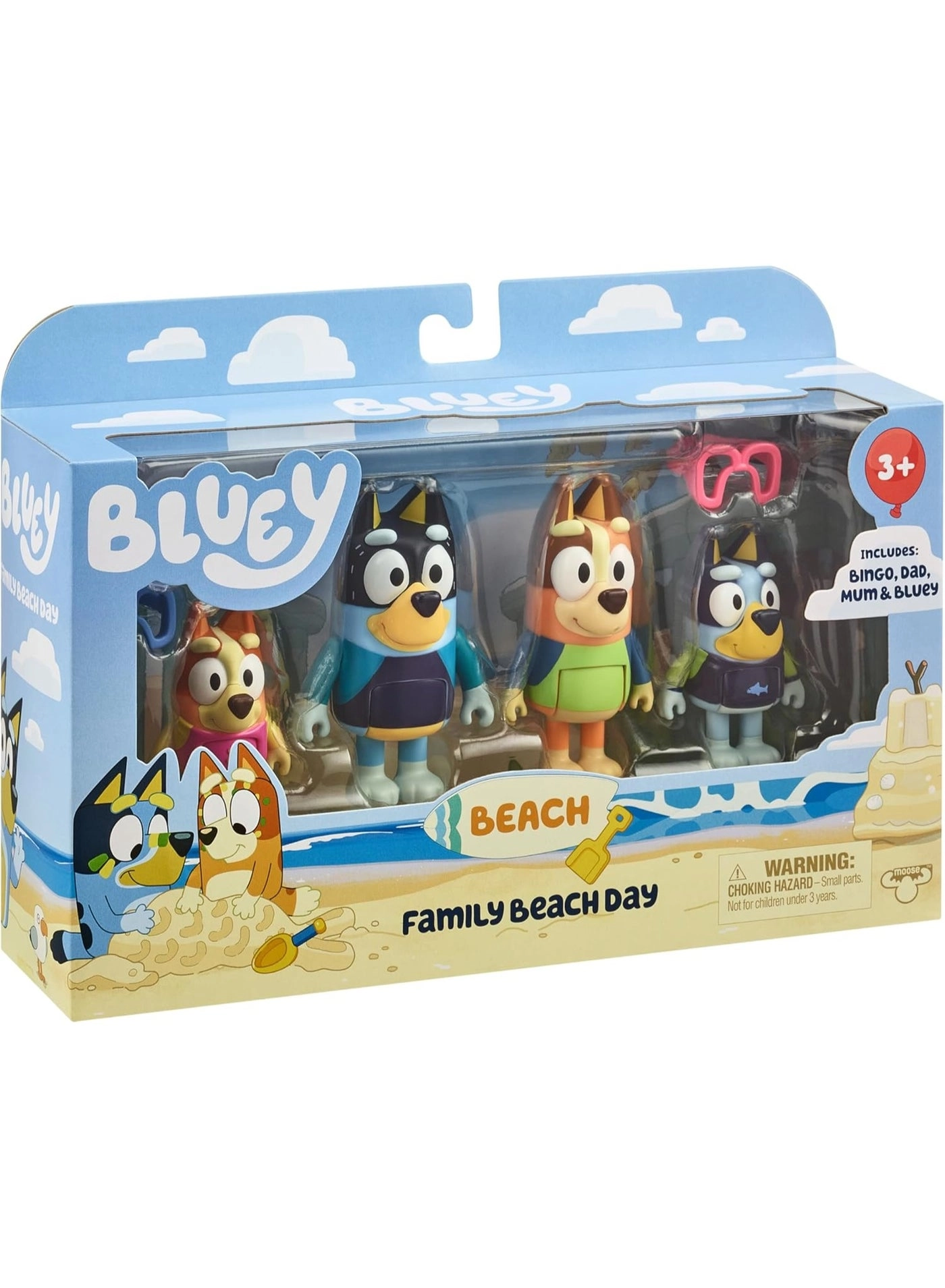 Bluey + Bingo + Bandit + Chilli - Family Beach Day - 4 Pack