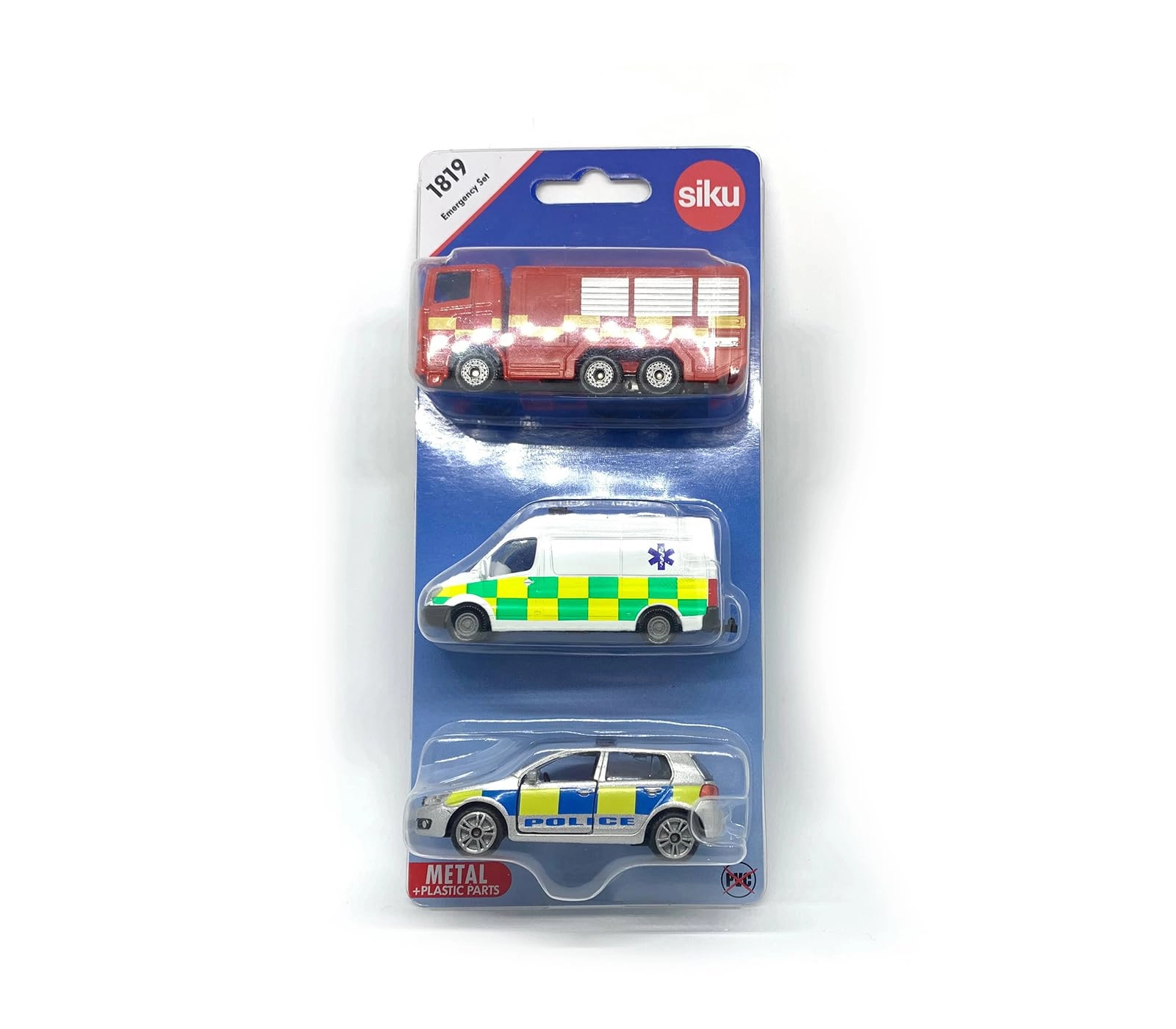 Siku Ambulance + Fire Engine + Police Car - 1:87 3pcs
