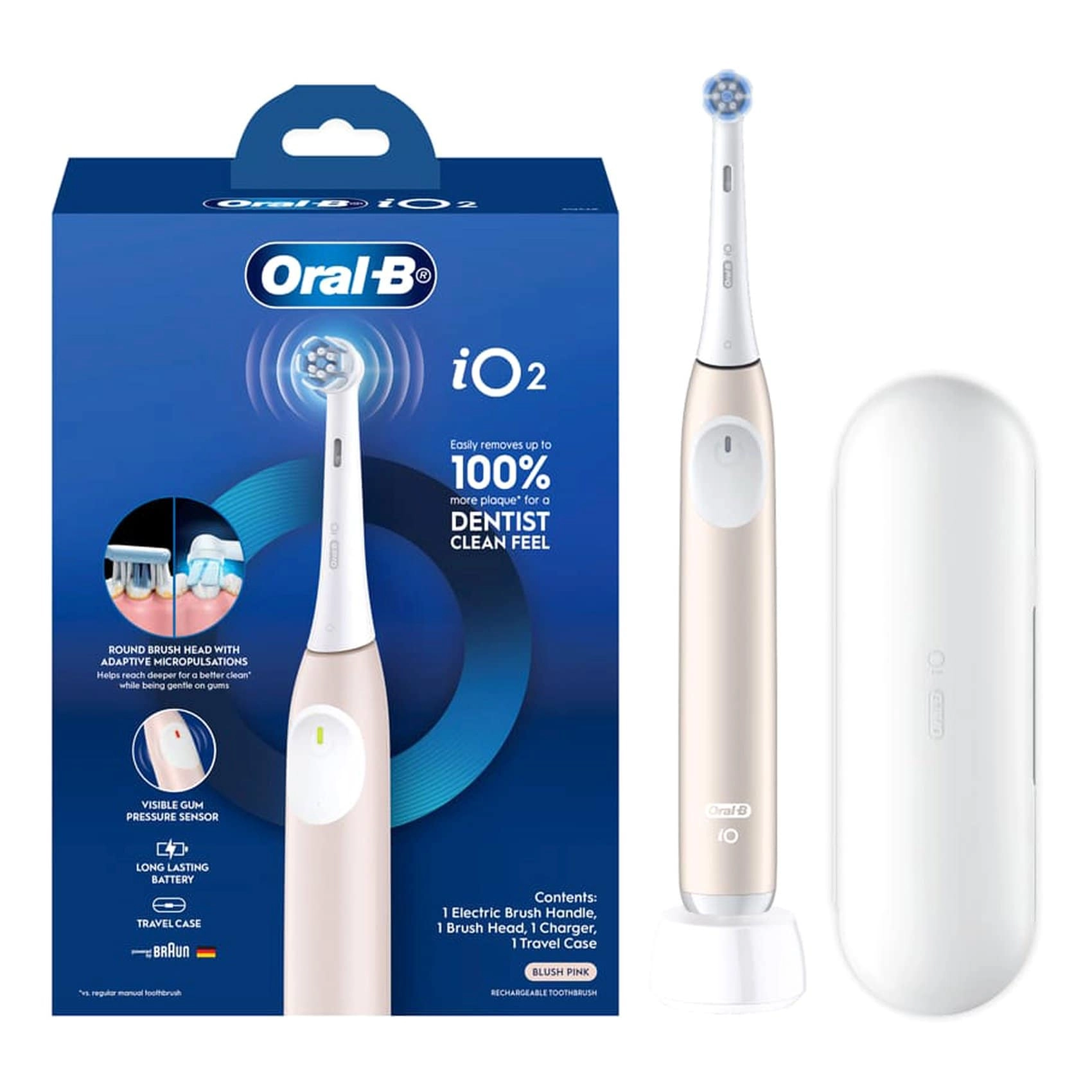 Oral-B iO2 - Rechargeable 3 Smart Modes Travel Case