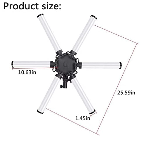 Star Ring Light - 34inch Six Arms 3200k-5600k