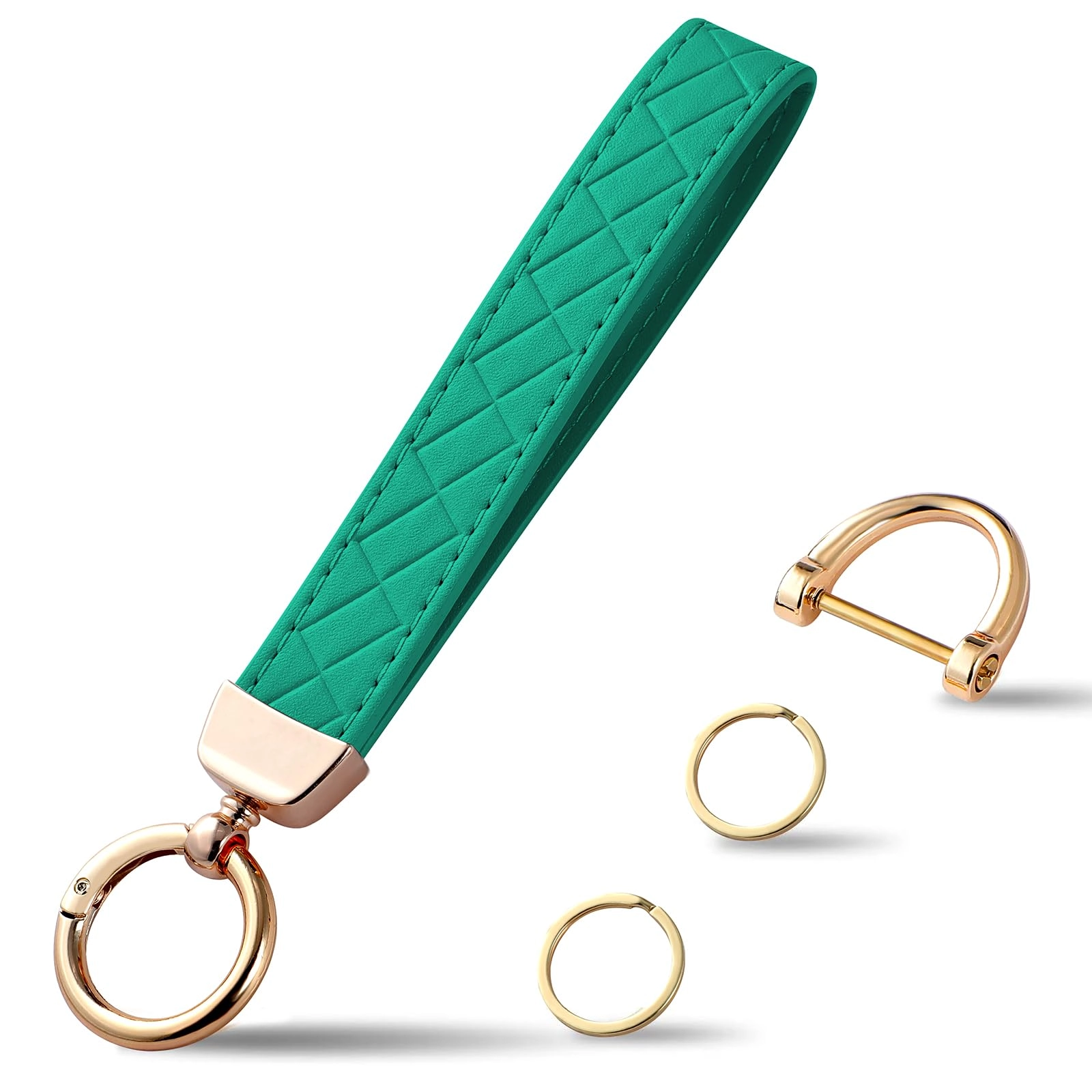 weixiltc Leather Wristlet Keychain - Minimalist
