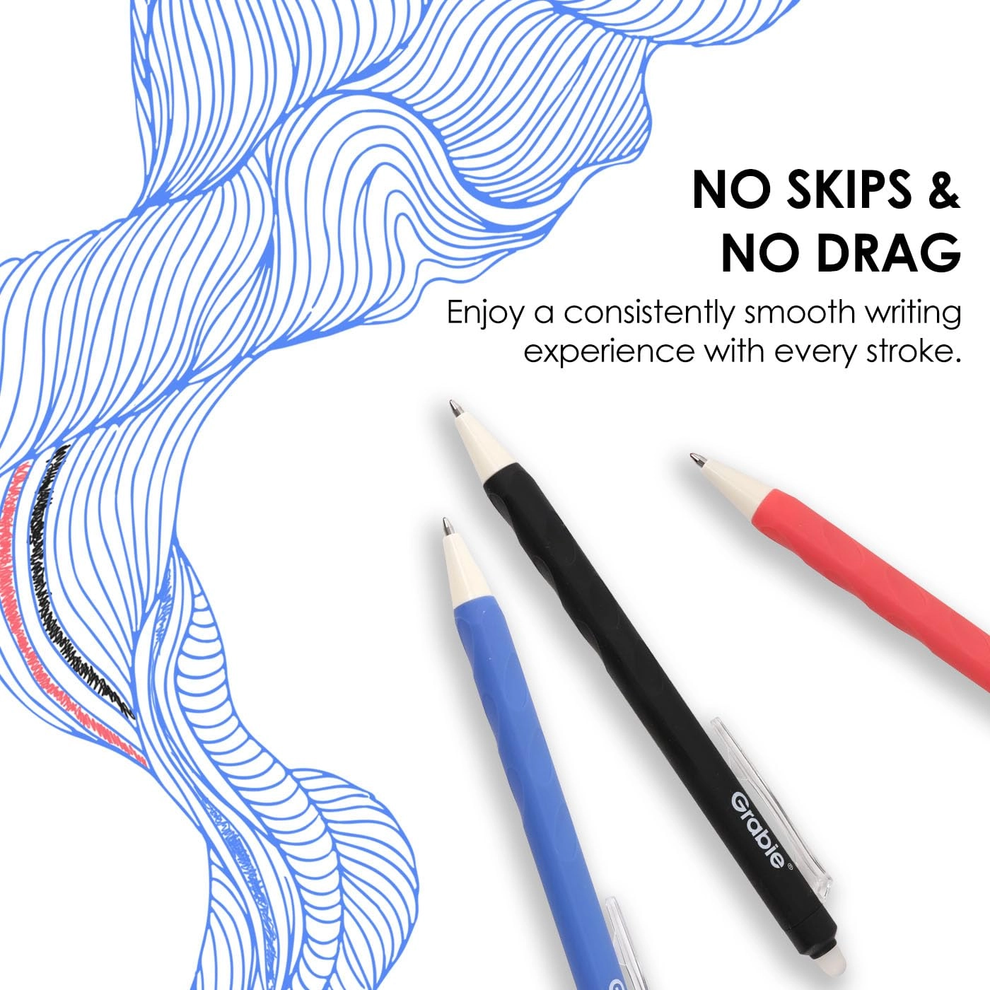 Erasable Gel Pens - Pack of 6 0.7 mm