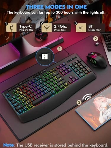RGB Wireless Keyboard - Wired/Wireless