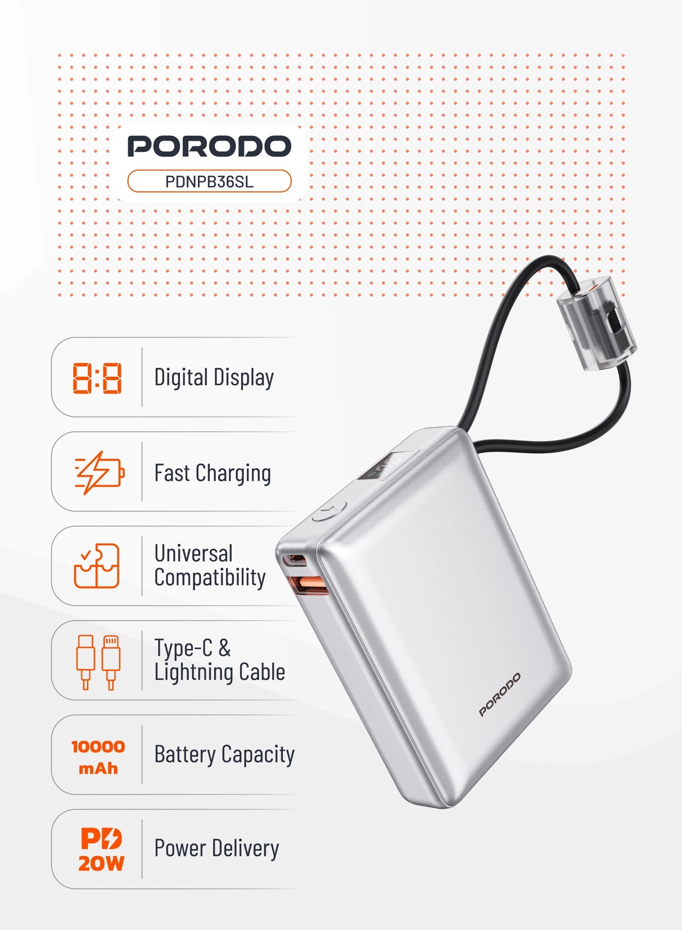 PDNPB36 - 10000mAh 20W Fast-Charging
