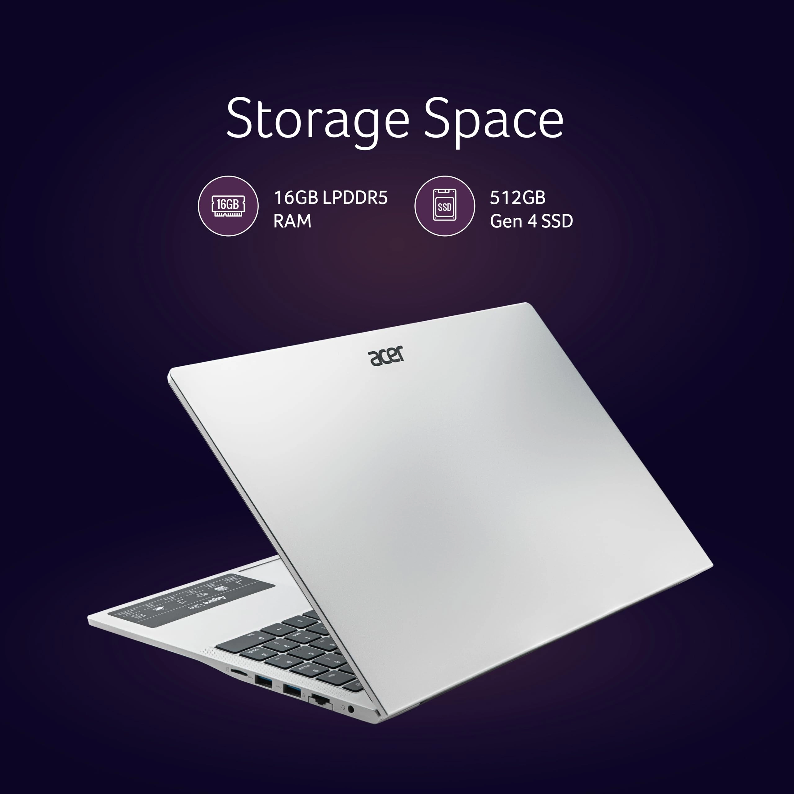 Aspire Lite AL15-52H - 15.6'' Core i7-12650H 16GB DDR5 512GB SSD