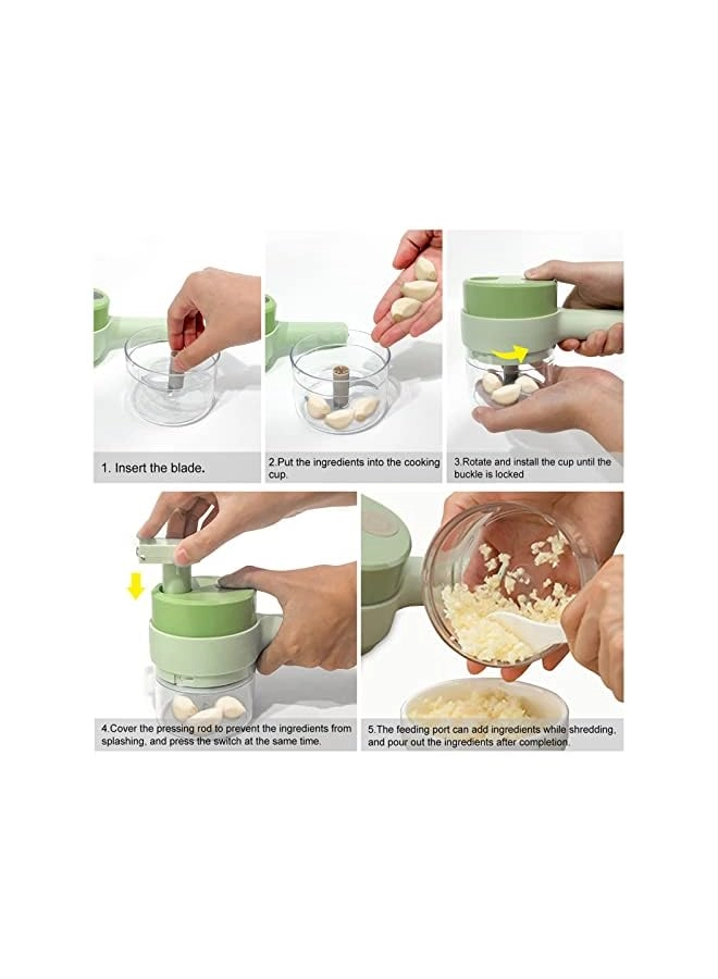 Handheld Electric Vegetable Cutter - Portable Mini Wireless