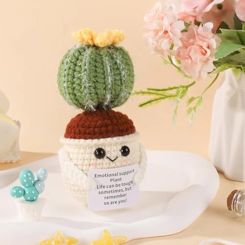 Cactus Funny Positive 13 cm Crochet
