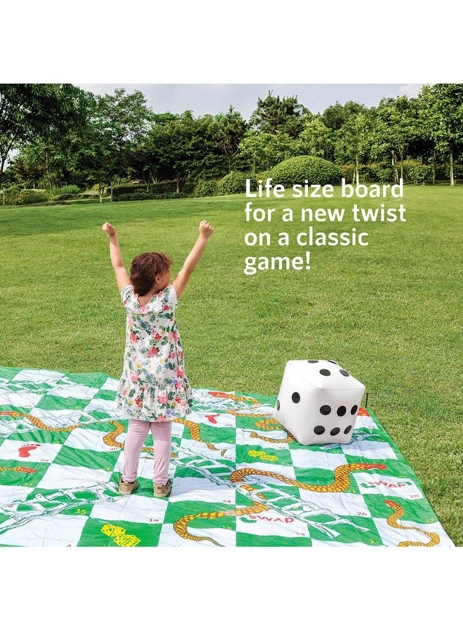 Giant Snakes & Ladders - 9.8 X Foot Playing Mat 15'' Dice