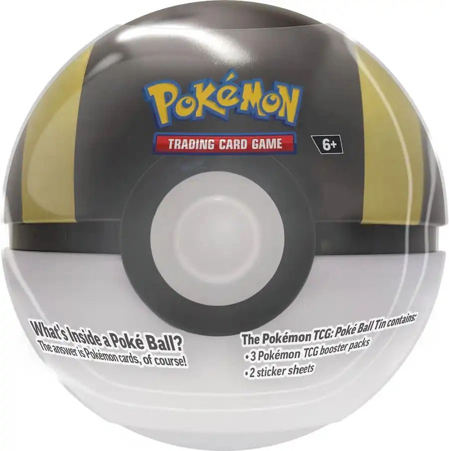 Pokeball Tin - 3 Booster Packs 2 Sticker Sheets