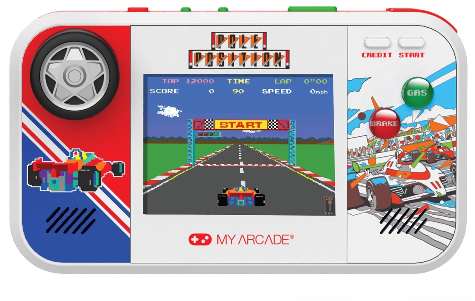 My Arcade Pole Position Pocket Player Max - 3.5-inch LCD Rechargeable Battery