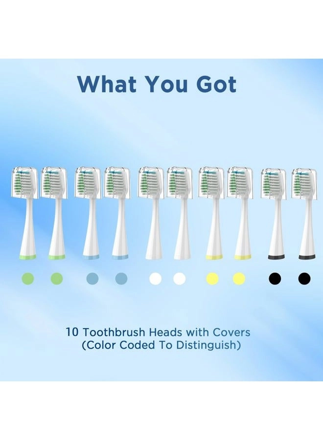 Replacement Brush Heads - for Smile Bright Platinum Sonic Soft Bristles 5Pack