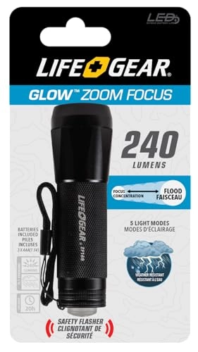 Focus Flashlight - 5 Mode Red Tail Cap