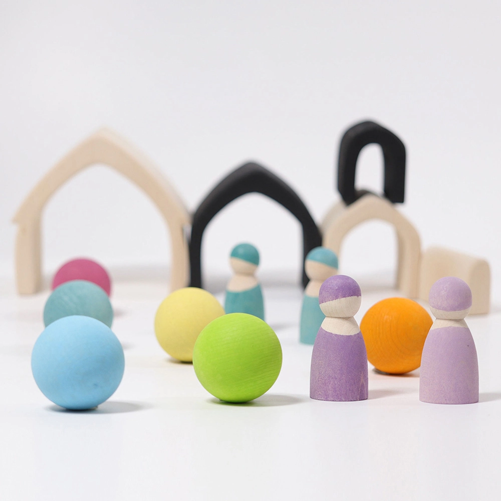 Stacking House - Suitable for 1 year and above 5 pieces