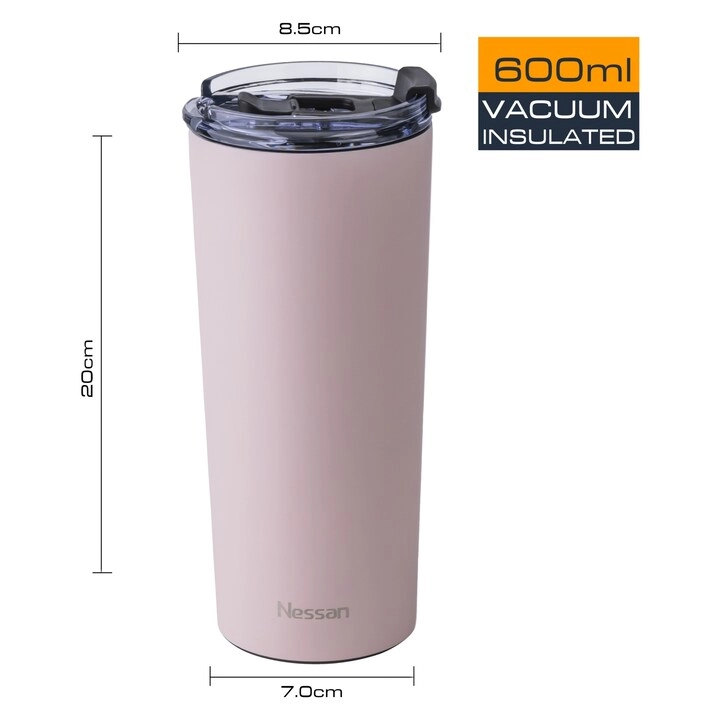 Stainless Steel Double Wall Vacuum Mug - 600ml