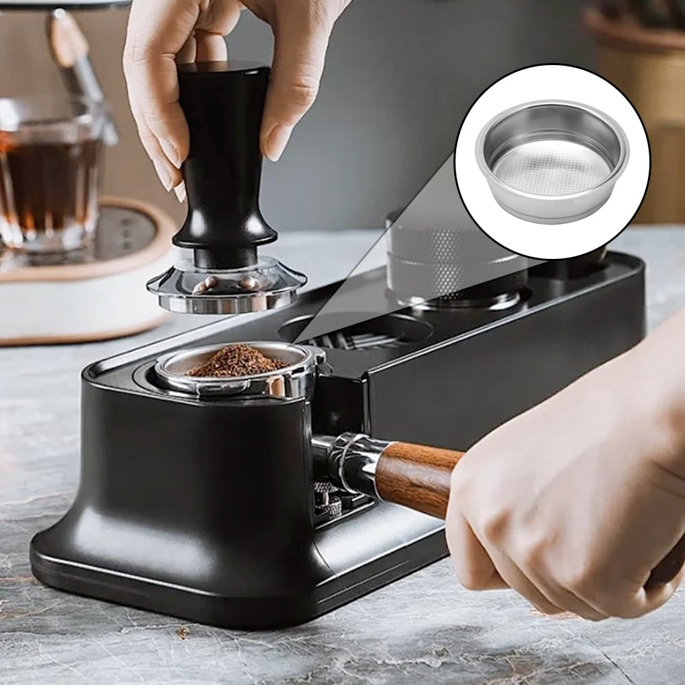 Portafilter Basket (Double Layer) - 51mm Stainless Steel + Portafilter Basket (Single Layer) - 51mm Stainless Steel