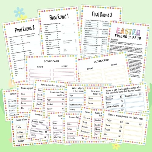 Easter Friendly Feud Quiz Games - English 18 years and up