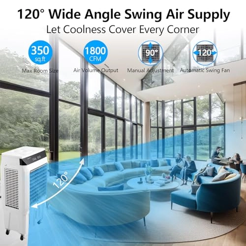 Evaporative Air Cooler - 1800 CFM 8.4-Gallon