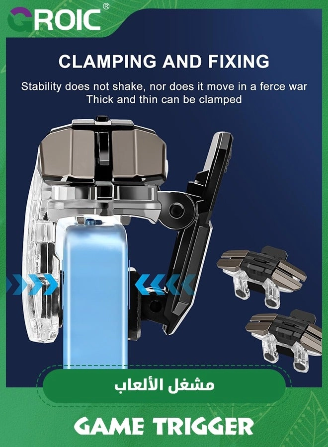 Mobile Game Trigger - Conductive Clip + Silver Fiber Thumb Gloves