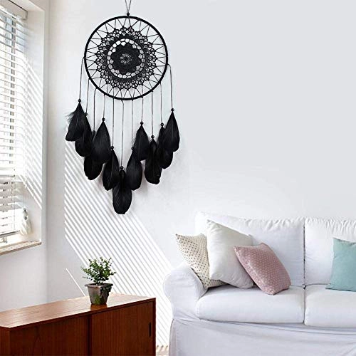 Dreamcatcher - Siderosphere, feathers, lines, wood beads.