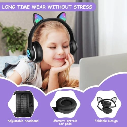 Bluetooth Cat Ear Headphones Wireless Headphone