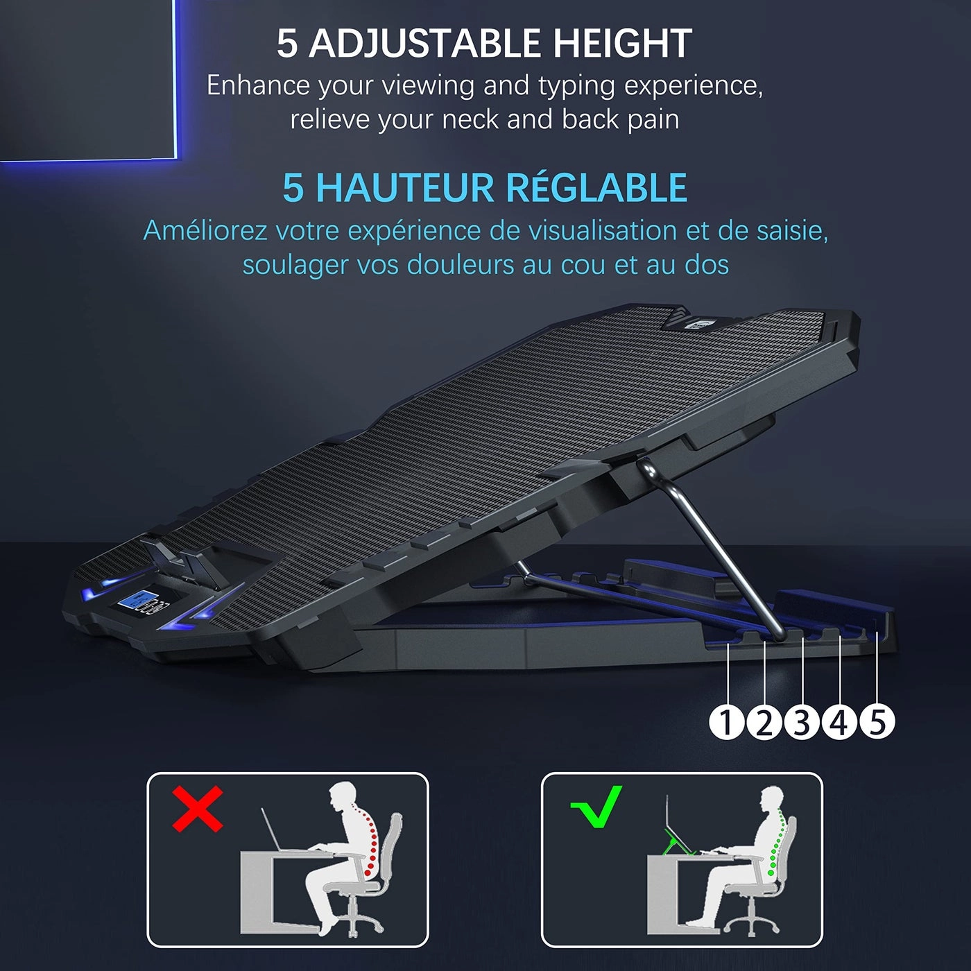 C5 - Laptop Cooling Pad Gaming Notebook Cooler