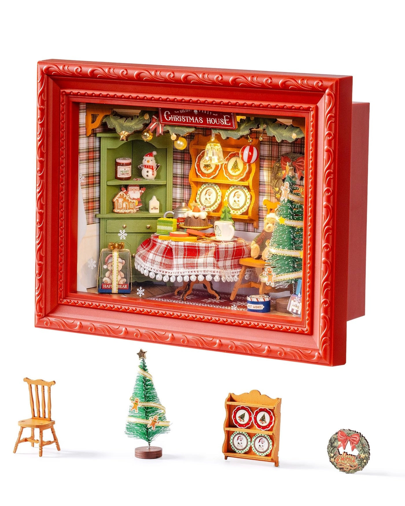 DIY Miniature Dollhouse Kit - Halloween/Christmas 1:20