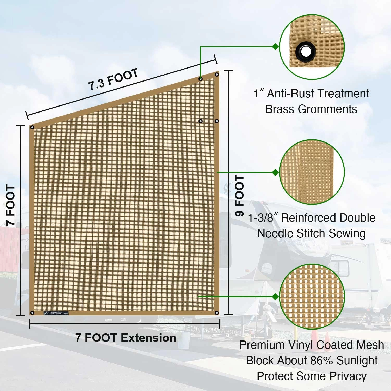 RV Awning Side Shade