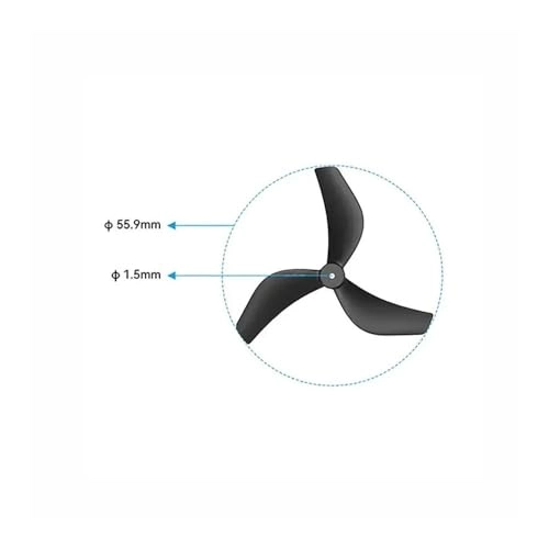2218 3-Blade Propellers - 6Pairs 1.5mm Shaft